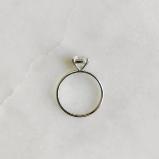1.50 CT Cushion Solitaire Halo Moissanite Engagement Ring top view