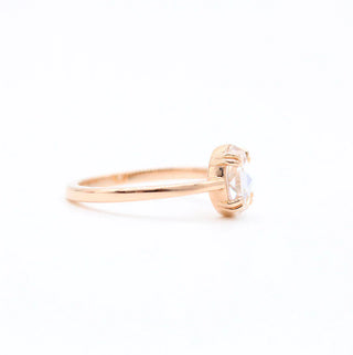 Timeless 1.33ct oval solitaire moissanite ring shown on a finger