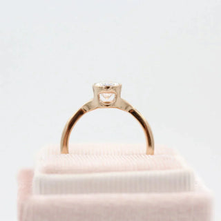 1.33CT Pear Cut Bezel Solitaire Moissanite Diamond Engagement Ring