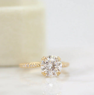 1.80CT Round Solitaire Moissanite Diamond Engagement Ring