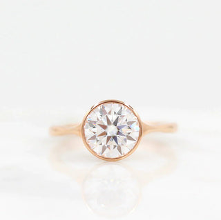 1.80CT Round Cut Bezel Solitaire Moissanite Engagement Ring