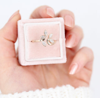 0.60ct Marquise Cut Unique Moissanite Diamond Engagement Ring