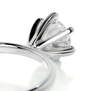 0.75 CT Round Cut Solitaire Halo Moissanite Engagement Ring full view