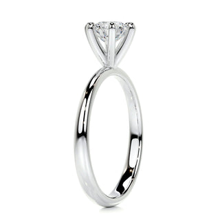 0.75 CT Round Cut Solitaire Halo Moissanite Engagement Ring sparkle view