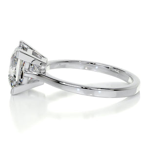 1.0 CT Princess Solitaire Halo Moissanite Engagement Ring sparkle view