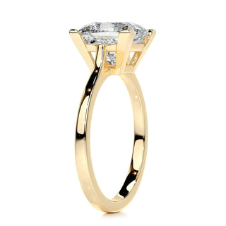 1.0 CT Princess Solitaire Halo Moissanite Engagement Ring top view