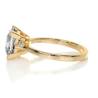 1.0 CT Princess Solitaire Halo Moissanite Engagement Ring on hand
