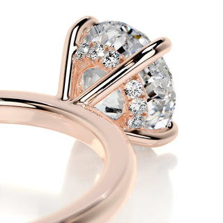 2.0 CT Round Brilliant Solitaire Moissanite Engagement Ring side view