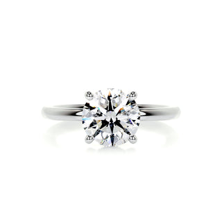 2.0 CT Round Brilliant Solitaire Moissanite Engagement Ring detail view
