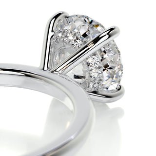 2.0 CT Round Brilliant Solitaire Moissanite Engagement Ring band view