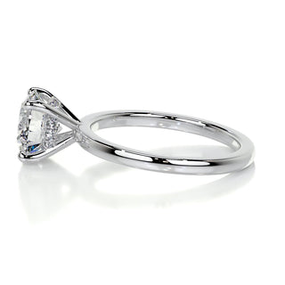 2.0 CT Round Brilliant Solitaire Moissanite Engagement Ring side view