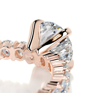 1.20ct Round Cut Pave Moissanite Diamond Engagement Ring