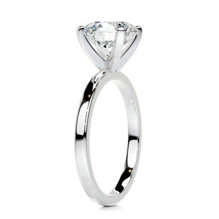 Stunning 2.0ct round solitaire moissanite ring overhead view