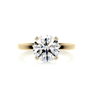 Vintage 2.0ct round solitaire moissanite ring front view