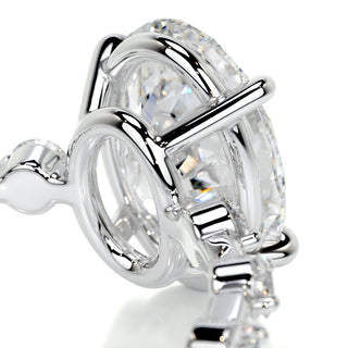 3.0ct Oval Cut Petite Pave Moissanite Diamond Engagement Ring