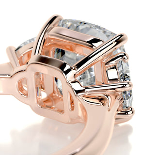 2.5ct Cushion Cut Three Stone Diamond Moissanite Engagement Ring