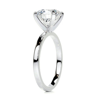 Bold 3.0ct round solitaire moissanite ring sparkle close up