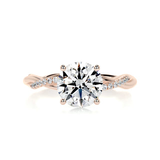 1.5ct Round Cut Infinity Pave Diamond Moissanite Engagement Ring