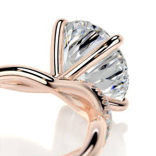 1.5ct Round Cut Infinity Pave Diamond Moissanite Engagement Ring
