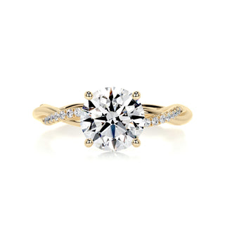 1.5ct Round Cut Infinity Pave Diamond Moissanite Engagement Ring