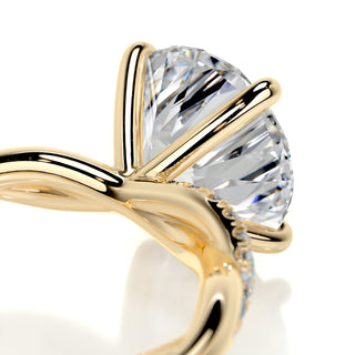 1.5ct Round Cut Infinity Pave Diamond Moissanite Engagement Ring