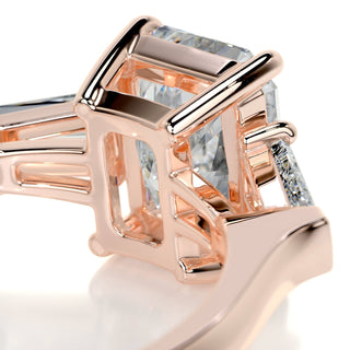 2.2ct Radiant Cut Three Stone Diamond Moissanite Engagement Ring