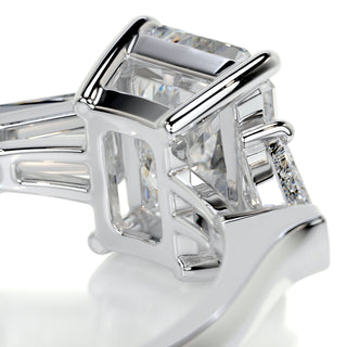 2.2ct Radiant Cut Three Stone Diamond Moissanite Engagement Ring