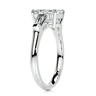 2.2ct Radiant Cut Three Stone Diamond Moissanite Engagement Ring