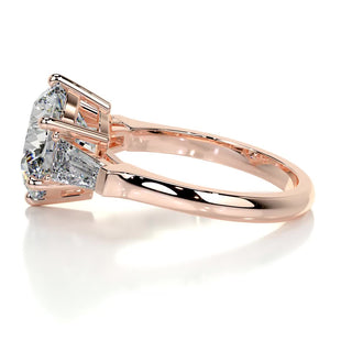 3.0ct Round Cut Three Stone Diamond Moissanite Engagement Ring