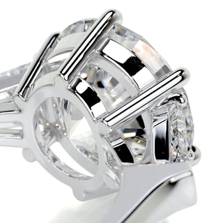 3.0ct Round Cut Three Stone Diamond Moissanite Engagement Ring