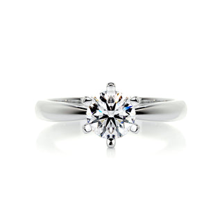 0.75 Carat Round Solitaire Moissanite Engagement Ring