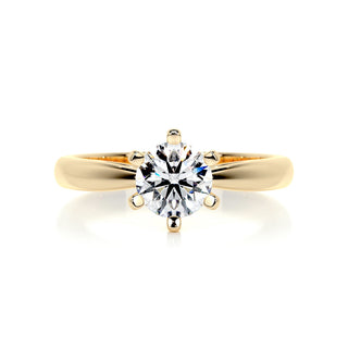 0.75 Carat Round Solitaire Moissanite Engagement Ring
