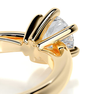 0.75 Carat Round Solitaire Moissanite Engagement Ring