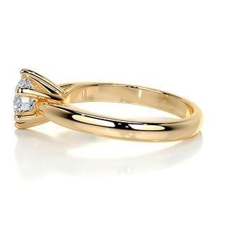 0.75 Carat Round Solitaire Moissanite Engagement Ring