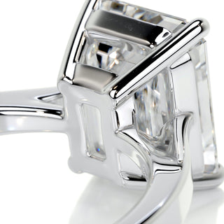 4.0ct Emerald Cut Solitaire Moissanite Diamond Engagement Ring