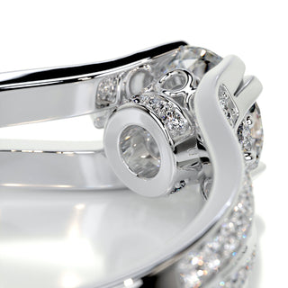 1.0 CT Round Cut Split Shank Diamond Moissanite Engagement Ring