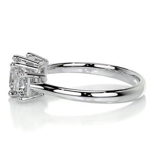 1.5ct Princess Cut Three Stone Diamond Moissanite Engagement Ring