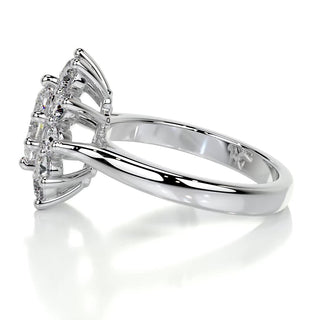 1.0 CT Oval Cut Flower Halo Diamond Moissanite Engagement Ring