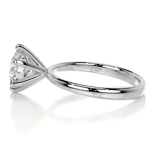 Brilliant 2.0ct round solitaire moissanite ring overhead view