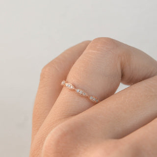 0.33ct Round Cut Full Eternity Moissanite Diamond Wedding Band