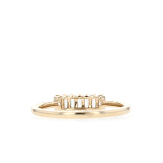 0.42ct 7 Stone Baguette Cut Moissanite Diamond Wedding Band