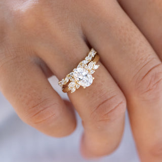 Marquise and Round Cut Full Eternity Wedding Band
