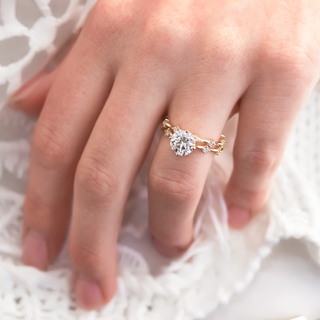 Radiant round full eternity moissanite wedding band top view