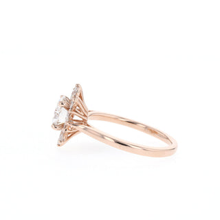 Shimmering 1.05ct round cluster moissanite ring sparkle close up