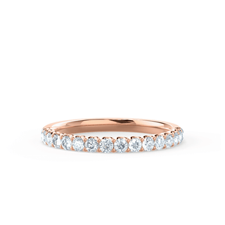 Chic 0.44ct round full eternity moissanite wedding band front view