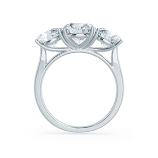 Brilliant 1.50ct round three stone moissanite ring top view