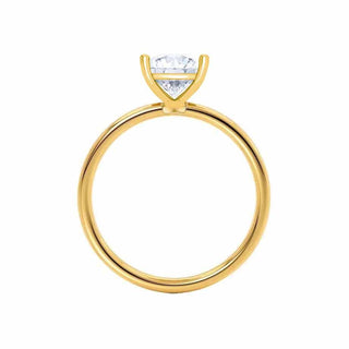 Chic 1.80ct asscher solitaire moissanite ring side profile view