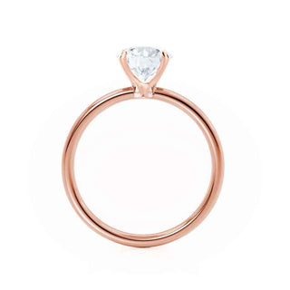 Timeless 1.20ct round solitaire moissanite ring side profile view