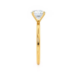 Brilliant 1.20ct radiant solitaire moissanite ring shown on a finger
