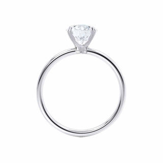 Bold 1.20ct radiant solitaire moissanite ring side profile view